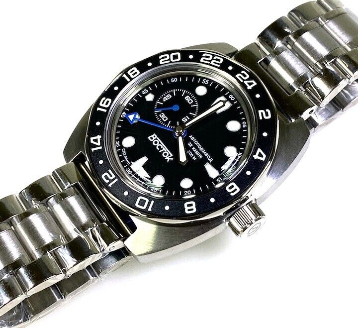 Vostok Amphibia 17036B GMT Batman Watch - Image 3