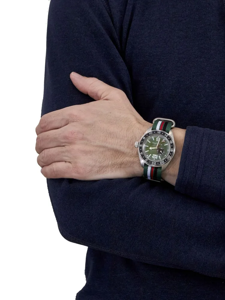 Vostok Komandirskie 03097A GMT Watch Russian Military Automatic - Image 6